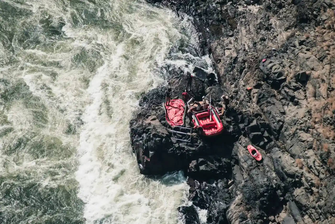 White-water river rafting on the Ganga at Shivpuri, Rishikesh